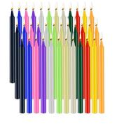 Huucozn Lot de 36 Bougies Coniques, Bougies à Tige Colorées 1,2 x 16 cm Bougie Pointue Petites Bougies Dripless Veillée aux Chandelles Bougie pour Chimes, Rituels, Sorcellerie, Mariage(12 couleurs)