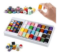 Huucozn Lot de 60 Fils à Coudre, 60 Couleurs Bobines de Fils pour Machine à Coudre Fil de Couture en Polyester Bobine de Canette Coloré avec Boîte de Rangement pour Couture à la Main et à la Machine