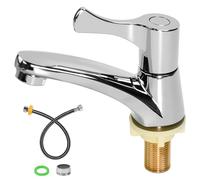 Huucozn Robinet Lave Main Eau Froide, Robinet D'évier De Lavabo En Alliage De Zinc Mitigeur Lavabo Monocommande Robinet d'eau froide Mélangeur d'éau froidé Robinét WC pour invités, Connexion G 1/2