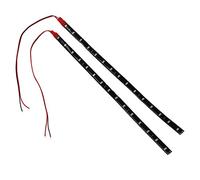Huudngeje 2 X Bande Eclairage Flexible Lampe 12V 15 SMD LEDs 30CM Etanche Rouge