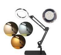 Huudngeje 8x Loupe de Grossissement avec Lampe de Bureau Grossière Éclairée Lampe de Grandeur de Grande Enver