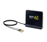 Huudngeje Antenne Portable 2,4G/5G/6G WiFi 6E avec Câble Antenne sans Intérieure avec Fond Magnétique pour Carte Réseau Noir