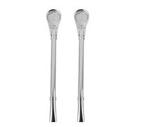 Huudngeje Ensemble De 2 Pcs~ Paille a Boire De The Yerba Mate en Acier Inoxydable Filtre a Paille De Boisson Gourdine