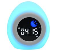Huudngeje Horloge pour Enfants, Horloge de Croissance avec Soleil et Lune, Machine à Sons, Minuteur de Sieste, Horloge d'apprentissage du Sommeil pour Les Tout-Petits, Enfant
