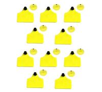 Huudngeje ISO18000 6C 10PCS RFID UHF Animal Ear Étiquette Electronic Ear Tag RFID UHF Tag 860-960MHz LF 134.2 MHz Bull Ear