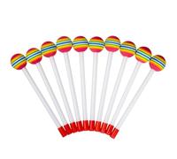 Huudngeje Lot de 10 de Batterie en Plastique pour Enfants, en Forme de Sucette, Arc-en-Ciel