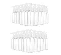 Huudngeje Lot de 24 Bouteilles de Voyage Transparentes de 3,4 Oz/100 Ml, Flacon Pompe, Flacon Distributeur de Lotion pour Eau, de Massage, Shampoing
