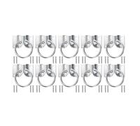 Huudngeje Mont Mural à 10 Packs pour Anneau à Trait de Cheval, Bague à Cravate en Acier Inoxydable avec Vis, Attache de L'Attelage