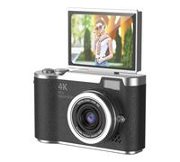 Huudngeje Protable CCACATRE CCD CCD Digital Zoom Protable Protable Caméra Zoom Numérique pour Étudiant Compact Digital Photography Camera 180 Flip Screen Selfil Camera Black
