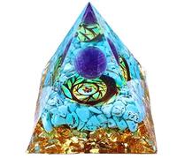 Huudngeje Pyramide Cristal Gravier Pièces Pyramide Résine Époxy Maison Pièces de Voiture Triangle Ornements Faits à la Main Décoration à la Main Cadeau de Saint Valentin