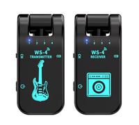 Huudngeje Système de Guitare Sans 2.4G WS-4, Émetteur-Récepteur pour Guitare Électrique Basse, Transmission en Temps Réel 48K/16 Bits