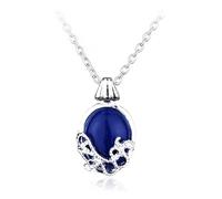 HUUiWAA Katherine Collier avec pendentif en forme de vampire bleu roi pour les fans, M, Métal, Pas de gemme