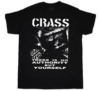 huUKH7HGT Crass There is No Authority But Yourself T-Shirt Black XL
