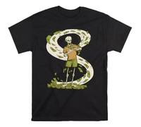 huUKH7HGT Skeleton Money Bone Skull Unisex T Shirt Black 3XL