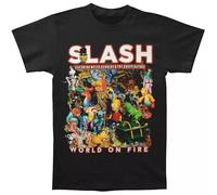 huUKH7HGT Slash Men's World on Fire T-Shirt Black M