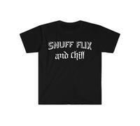 huUKH7HGT Snuff Flix and Chill - Funny Horror Movie Film Softstyle T-Shirt Black 3XL
