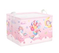 HUUMONSS Grand Paniers à Linge Animaux Arc-en-ciel pour Garçon Fille Repliable Panier Rangement Jouets Vêtements pour Salle de Bain Chambre à Coucher, Licorne, 36L