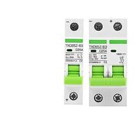 HUUOQIWY DC1000V Disjoncteur 2P MCB 1P protection contre les courts-circuits 6A 10A 16A 20A 50A 60A 100A 125A DC24V 48V 100V tension solaire courant 1 pièce (1P DC250V, 25A)