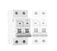 HUUOQIWY Disjoncteur H 10KA MCB 2P 6A 10A 16A 20A 25A 32A 40A 50A 63A 220V Courbe C 1 pièce(2 Pole C Curve-25A)