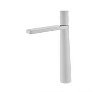 HUUOQIWY Robinet d'évier de Salle de Bain en Laiton monotrou, Robinet d'évier de Salle de Bain en Laiton à Une poignée, Grands robinets de Salle de Bain for évier 1 Trou, for Balcon, Blanc A(White B)