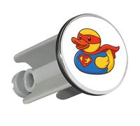 Huuraa Bouchon d'évier Canard en Caoutchouc Super-héros Bouchon Cadeau 4cm Hauteur réglable 6,5 à 8,5cm Canard en Caoutchouc Super-héros Présent