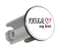 Huuraa Bouchon d'évier Portugal My Love Bouchon Cadeau 4cm Hauteur réglable 6,5 à 8,5cm Portugal My Love Présent