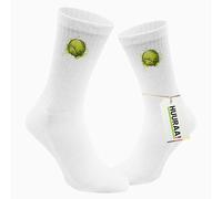 Huuraa chaussettes en coton balle de tennis Chaussettes de sport blanches en cadeau, taille 42/46 balle de tennis Présent