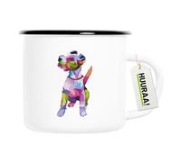 Huuraa Fox-terrier tasse en émail