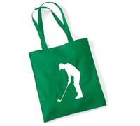 Huuraa sac à provisions Golf Sac cadeau Kelly Green 10 litres en coton Golf Présent