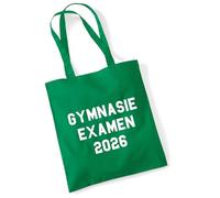 Huuraa sac à provisions Gymnasieexamen 2027 Sac cadeau Kelly Green 10 litres en coton Gymnasieexamen 2027 Présent