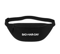 Huuraa sac banane Bad Hair Day Schriftzug Sac bandoulière cadeau noir 2,5 litres Bad Hair Day Schriftzug Présent
