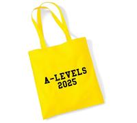 Huuraa sac en coton A-Levels 2026 Sac cadeau en tissu jaune 10 litres en coton A-Levels 2026 souvenir