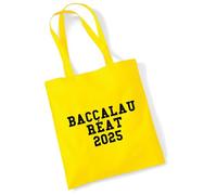 Huuraa sac en coton Baccalauréat 2026 Sac cadeau en tissu jaune 10 litres en coton Baccalauréat 2026 souvenir