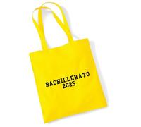 Huuraa sac en coton Bachillerato 2026 Sac cadeau en tissu jaune 10 litres en coton Bachillerato 2026 souvenir