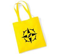 Huuraa sac en coton Boussole Sac cadeau en tissu jaune 10 litres en coton Boussole souvenir