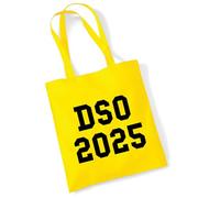 Huuraa sac en coton DSO 2026 Sac cadeau en tissu jaune 10 litres en coton DSO 2026 souvenir