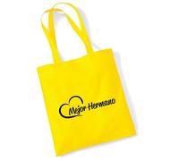 Huuraa sac en coton Mejor Hermano Sac cadeau en tissu jaune 10 litres en coton Mejor Hermano souvenir