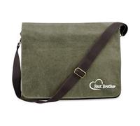 Huuraa sac pour ordinateur portable Best Brother Sac à bandoulière cadeau en toile vert militaire 14 litres Best Brother souvenirs