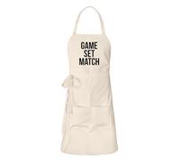 Huuraa tablier à bavette Game set match Tablier de barbecue en coton naturel Game set match Présent