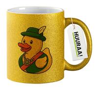 Huuraa tasse à café Canard de bain reine tireuse Tasse à café cadeau dorée 330 ml Canard de bain reine tireuse cadeau