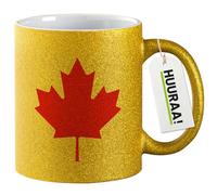 Huuraa tasse à café feuille d'érable Tasse à café cadeau dorée 330 ml feuille d'érable cadeau