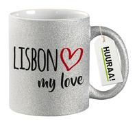 Huuraa tasse à café Lisbon my love Mug Cadeau Argent 330ml Lisbon my love Présent