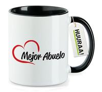 Huuraa tasse à café Mejor Abuelo Mug Cadeau Noir 330ml Mejor Abuelo Présent
