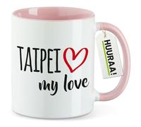 Huuraa tasse de bureau Taipei my love Mug Motif Cadeau Rose 330ml Taipei my love souvenir