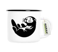 Huuraa tasse en émail loutre Tasse à café cadeau vintage 300 ml loutre Présent