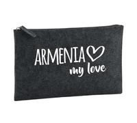 Huuraa trousse de toilette Armenia my love Trousse de toilette cadeau en feutre anthracite 1 litre Armenia my love Présent