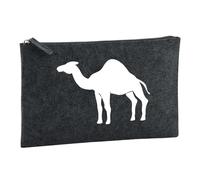 Huuraa trousse de toilette dromadaire chameau Trousse de toilette cadeau en feutre anthracite 1 litre dromadaire chameau Présent