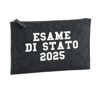 Huuraa trousse de toilette Esame di Stato 2026 Trousse de toilette cadeau en feutre anthracite 1 litre Esame di Stato 2026 Présent