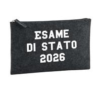 Huuraa trousse de toilette Esame di Stato 2027 Trousse de toilette cadeau en feutre anthracite 1 litre Esame di Stato 2027 Présent