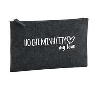 Huuraa trousse de toilette Ho Chi Minh City my love Trousse de toilette cadeau en feutre anthracite 1 litre Ho Chi Minh City my love Présent